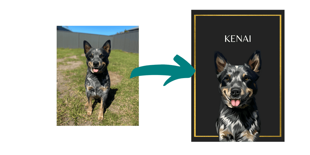 pet photo to pet portrait example three